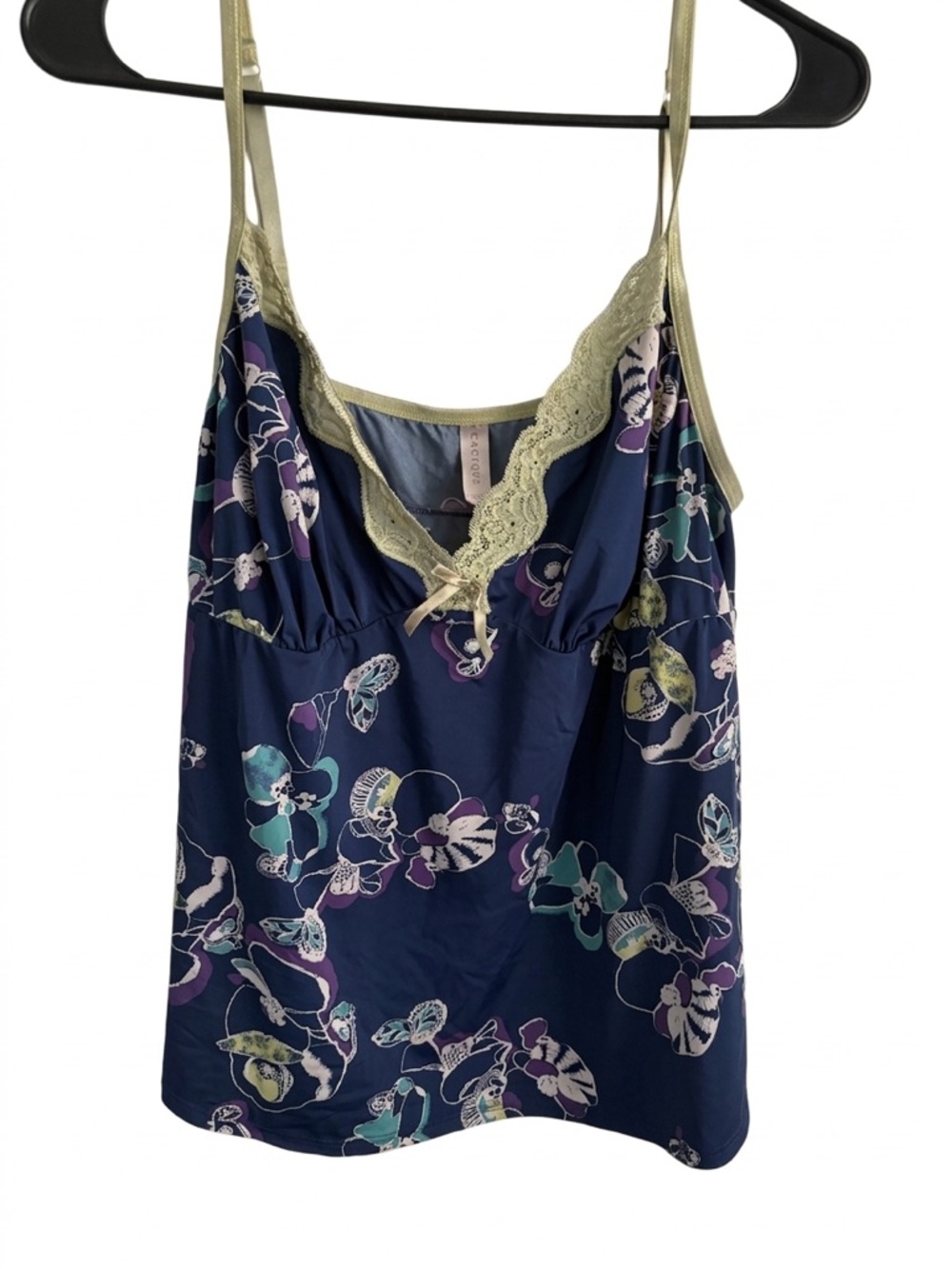 Cacique Y2K Coquette Butterfly Lace Camisole Top Romantic Fairycore Size 18/20
